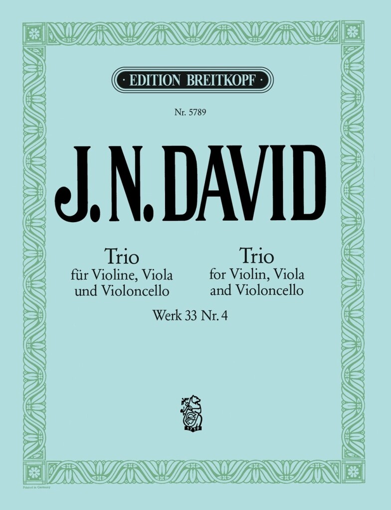 Streichtrio Nr. 4 Wk 33/4
